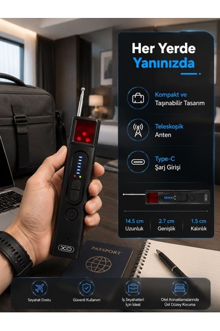 Kablosuz Sinyal Dedektörü, 5 Kademeli Hassasiyet Ayarlı