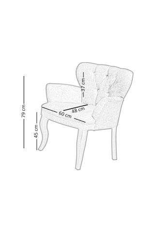 Fabricahome Berjer - Tekli Koltuk - Keten Kumaş - Ahşap Ayak - Antrasit Gri