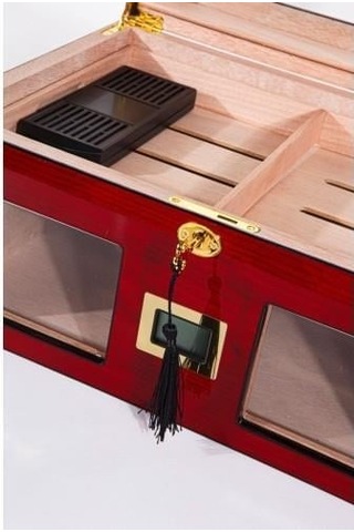 Parmida Humidor / Puro Saklama Kutusu Kırmızı 0143