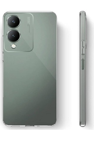 Vivo Y17s Uyumlu Zore Süper Silikon Kılıf-renksiz Renksiz