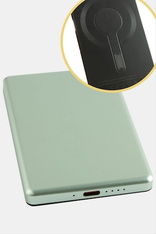 Cosmotex 11783930 - Yeşil Tg06 Mini Manyetik 5000 Mah Power Bank Taşınabilir Şarj Cihazı - Yeşil