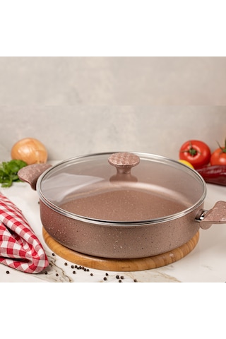Meşeler Granit 26 CM Basık Tencere Rose