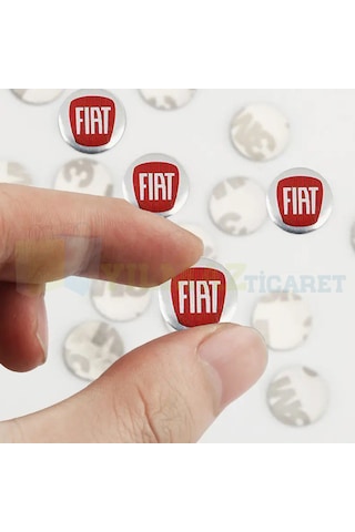 Fiat Kumanda Metal Alaşım Anahtarlık Logo Kabartmalı 3m Yüksek Kalite 14 MM Anahtarlık Değildir