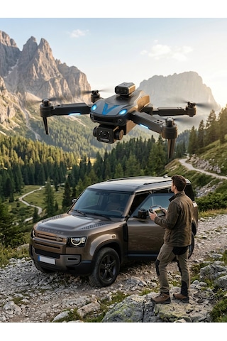 Ekranlı Kumandalı Çift Kameralı Drone İle Havadan Çekim Belirtilmemiş