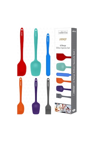 Valletta Drongo Isıya Dayanıklı Silikon Spatula Seti Çok Renkli