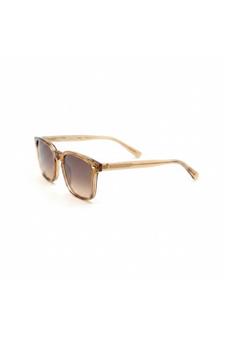 Glazento Amber Şeffaf Çerçeveli Unisex Güneş Gözlüğü Açık Kahverengi