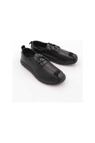 Dgn 9860 Erkek Dikiş Detayli Sneaker Ayakkabi Siyah Siyah Nubuk