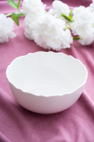 Nirvana Yuvarlak Kase - 20 Cm beyaz