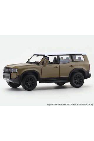 Uzak Doğu Serisi Toyota Land Cruiser 250 Prado Bej Açılır Kapılar Diecast Metal Model Araba 11 Cm