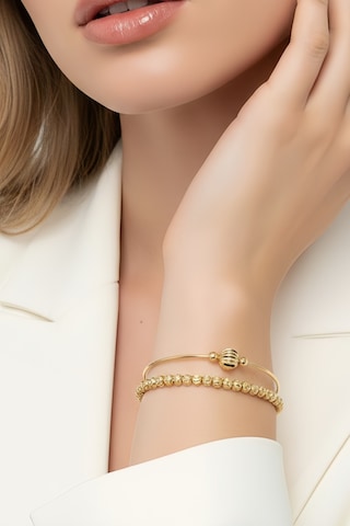 Eva Takı Store Dorika Model İki Sıralı Ayarlanabilir Kelepçe Bileklik Altın