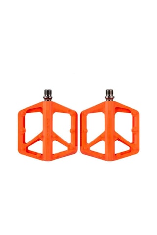 Promend Renkli Platform Pedal Mtb Freeride Dirt Jump Kaymaz Plastik Pedal Turuncu Renk