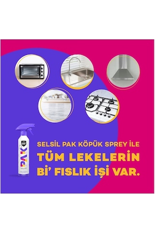 Selsil Pak Mucize Köpük Temizleyici Sprey 500 Ml X 2 Adet