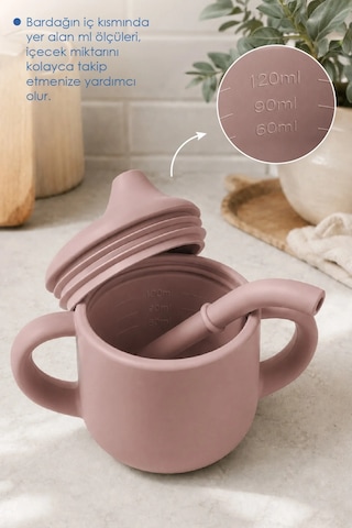 Babyjem Silikon Pipetli Bardak Latte