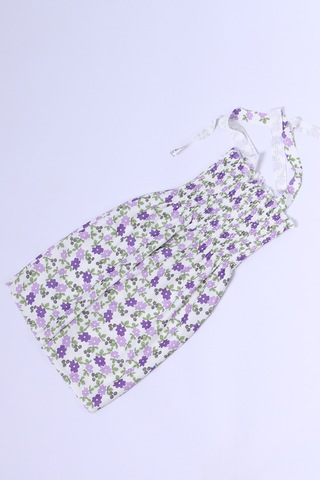 Kız Çocuk Askılı Elbise Çiçek Desenli B35 Hcm00119 Leopar