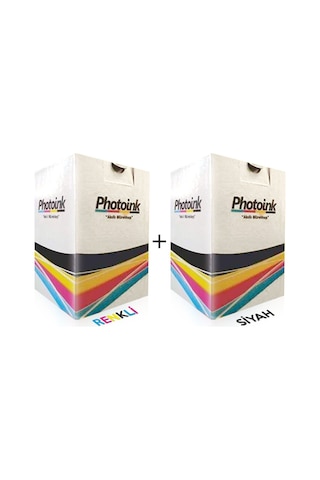 Canon Mp252 İçin Siyah Ve Renkli Kartuş Dolum Seti-20 Dolumluk Bk8681986553197 Photoink