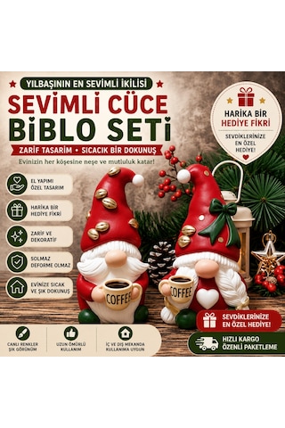 Sevgili Şans Kahve Gnomeleri 10 cm