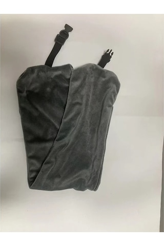 Gaojunshop01 Ayarlanabilir Doldurulabilir Seyahat Boyun Yastığı Gri Taşınabilir Katlanır Yumuşak