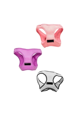 Odavar Popiço, Kedi, Köpek, Gezdirme, Göğüs Tasması, Tasma, 3 Adet Dişi Pembe, Lila, Gri , Xs