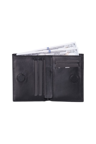 Nigra Hakiki Deri, El Yapımı Cüzdan, Rustik Siyah Siyah