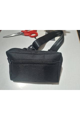 Unisex Slim Fit Köşeli Çapraz Göğüs Çantası İmperteks Body Bag Emre Çanta Dikim Evi Logosuz Sade Tasarım Siyah