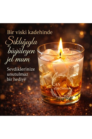 Viski Kadehinde Jel Mum Açık Sarı
