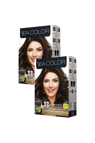 Sea Color 3.4 Koyu Kestane Saç Boyası 2 x 100 ML