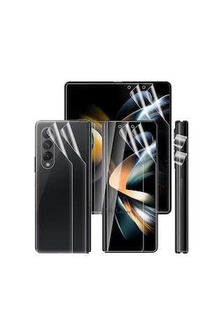 Samsung Galaxy Z Fold 3 Uyumlu Ön Arka 2in1 Ekran Ve Kasa Koruyucu Film Clearcrystal Şeffaf Fullbody Resimde Görünen