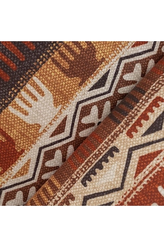 Latuda Concept Softmicro Boho Etnik Desenli Mikrofiber Koltuk Örtüsü Ve Şalı, Kaymaz Toprak 180x300 Cm Genel