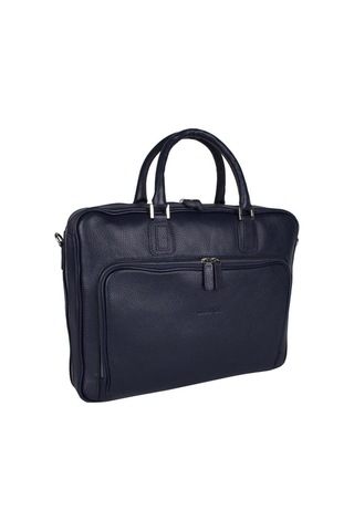 6885 Hakiki Deri Unisex Evrak Çantası Lacivert-129780 Siyah