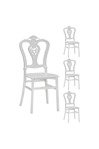 4 Adet Carisma Beyaz Sandalye / Balkon-Bahçe-Mutfak