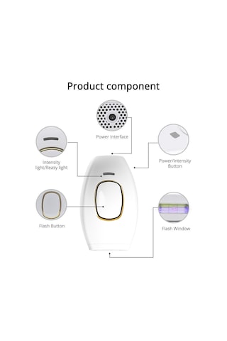 Ipl Epilasyon Cihazı, 600000 Flash, Kalıcı, Ağrısız Beyaz