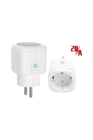 Ulzyvf Akıllı Soket 20a Ab Fiş, Zamanlayıcılı Cep Telefon Kontrol, Uzaktan Kumandalı Ev Soketi, Enerji Monitörü