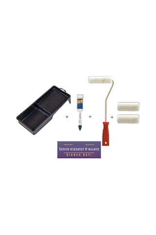 Stella Set İpek Fırça +rulo + Dekor Yedek 2 Adet +tava