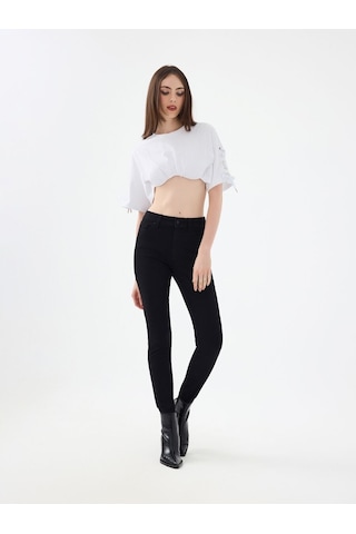 LOFT Slim Fit Kadın Tshirt K.kol Lf2038527 Q1.v1 Beyaz