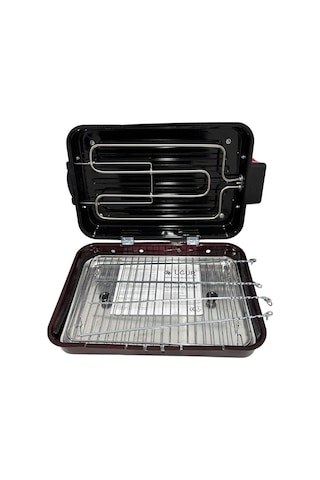 Uğur Elektrikli Izgara Krom Rezistanslı Barbekü Dumansız-kokusuz 1400 Watt Bordo