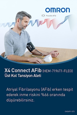 Omron X4 Connect Afib Üst Koldan Ölçer Dijital Tansiyon Aleti