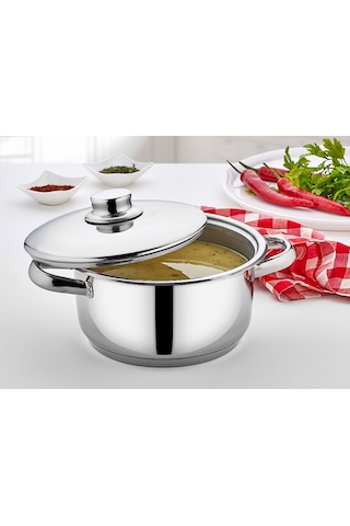 Gülsan Mega Derin Çelik Tencere  22 CM