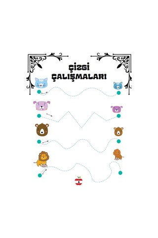 Okul Öncesi Kolaydan Zora Çizgi Çalışmaları Yaz-sil Kitabı