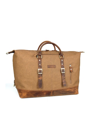 Hakiki Deri Kanvas Taba Seyahat Ve Spor Çantası El Valizi Taba