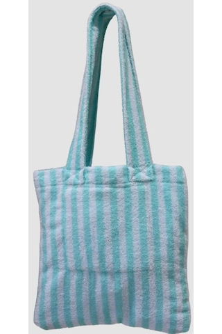 Plaj Çantası + Plaj Havlusu Şezlong Havuz Deniz Omuz Çantalı Havlu Turkuaz