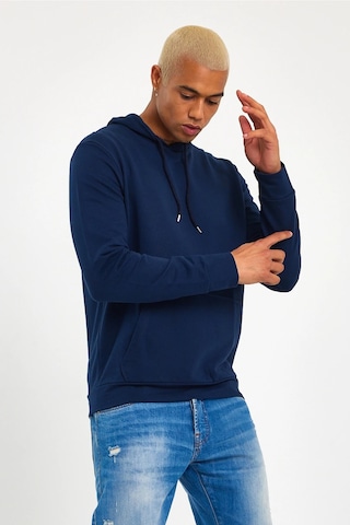 Süperlife Erkek Kapşonlu Regular Fit İnce Sweatshirt Spr 20k55 NAVY