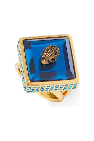 Eagle Square Cocktail Ring Kadın Yüzük 2x2x2.5 Cm Mavi
