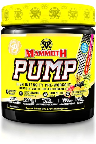 Mammoth Pump Preworkout Heightened Focus, Quick Recovery Karışık