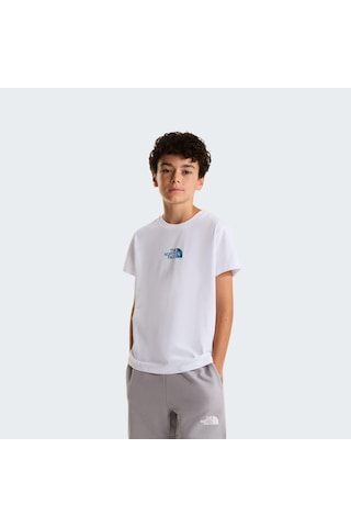 The North Face B Lıquıd Logo Reg Ss Tee Genç Tişört Nf0a8g1wfn41 Beyaz