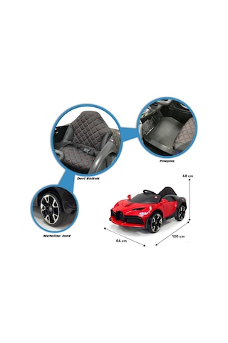 Gt Style 4x2 12v Akülü Uzaktan Kumandalı Emniyet Kemerli 4x Süspansiyonlu Çocuk Akülü Araba Kırmızı