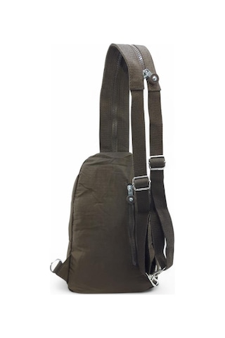 Baginn Body Bag Göğüs Çantası Klinkır Kumaş Çok Cepli 30 18 Cm Bady Bag Sırt Çantası Hafif Kumaş Kahverengi
