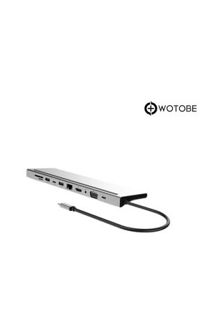 Macbook Uyumlu Usb Type-c Girişli 11 Portlu Hdmı Usb Vga Pd Sd Dönüştürücü