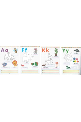 Karatay 4e Boyama Kitabı Neşeli Ve Eğlenceli Alfabe