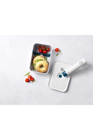 Fresh & Save Vakumlu Yemek Kutusu, Boyut L, Plastik, Beyaz-la Mer Çok Renkli