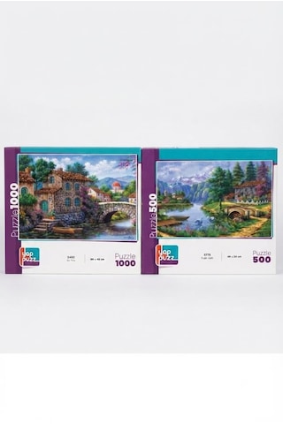 Su Yolu Ve Kuğu Gölü İkili Set - 1000 + 500 Parça İkili Puzzle Seti